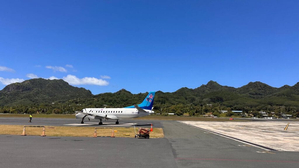 Air Rarotonga flight to Aitutaki
