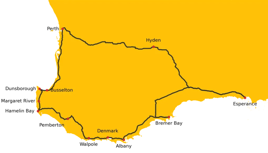 Perth to Esperance Itinerary